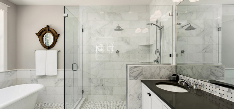 bathroom shower door installation in Calipatria